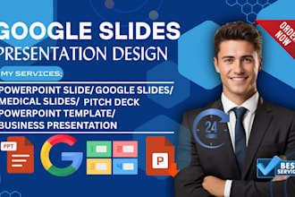 design, redesign powerpoint presentation, google slide, pitch deck, and canva
