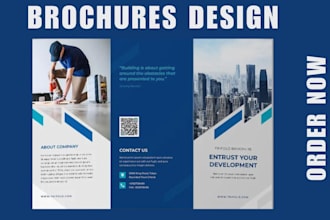 design annual report, company profile, bifold, trifold, brochures