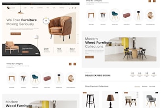 build and design, redesign a furniture shopify store or dropshipping website