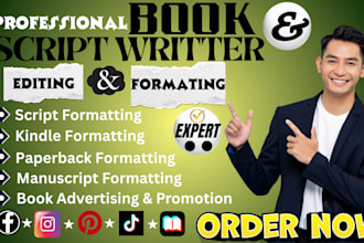 do manuscript editing kindle paperback hardcover formatting ebook advertising