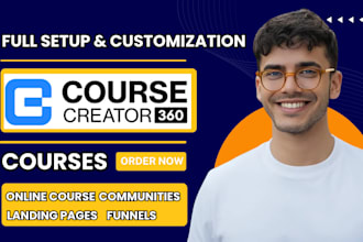 setup course creator 360 community cc360 online course cc360 landing page funnel