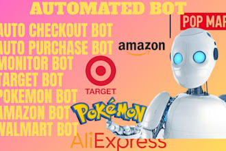 costomize auto checkout bot, bestbuy bot, purchase bot, popmart bot, auto buying