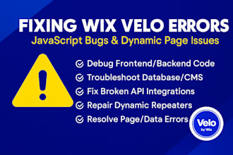 customize fix wix velo code errors fix wix velo bug optimze wix website fix wix
