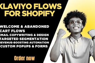 design klaviyo flows for shopify ecommerce website to boost sales and traffic
