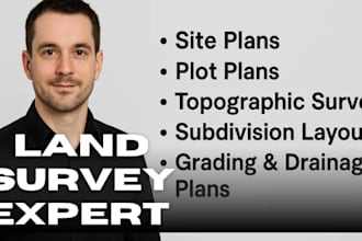 create detailed site plans, plot layouts, or topographic surveys