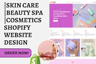 design skin care website beauty spa cosmetics website aesthetic skincare website