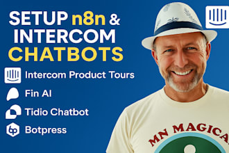 setup n8n intercom chatbots intercom product tours fin ai tidio chatbot botpress