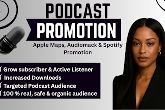 promote your podcast organically on all platform to increase real audiences