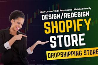 build shopify store, create shopify website, design shopify dropshipping store