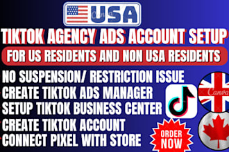 usa tiktok ads agency account tik tok ads manager for non US non residents