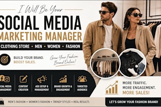 clothing store men female clothing fashion social media marketing manager ads