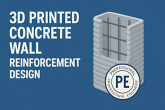 3d printed concrete wall reinforcement design with pe stamp