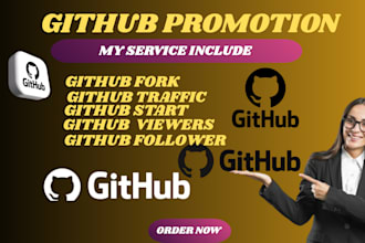 do organic github promotion to gain stars fork repo and traffic