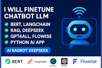 finetune chatbot llm bert langcain app ai ragbot deepseek python gpt4all flowise