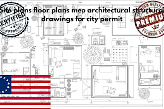 do site plans floor plans mep architectural structural drawings for city permit