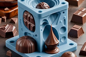 3d silicone mold design 3d chocolate design injection mold 3d silicone stl file