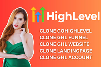 clone gohighlevel landingpage ghl website ghl sales funnel ghl sub account