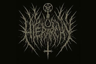 create a brutal metal style logo for your brand