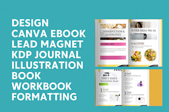 design canva ebook lead magnet kdp journal illustration book workbook formatting