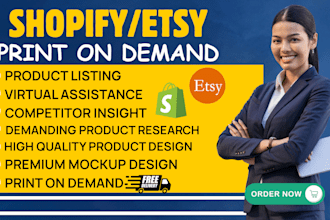 set up etsy shop set up shopify store print on demand printify etsy seo