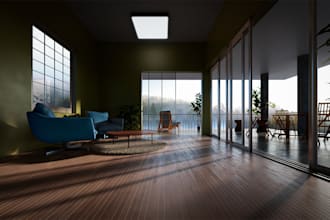 deliver 3d realistic rendering for interior visualization
