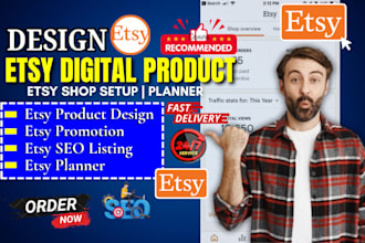 do etsy shop setup etsy digital product etsy planner, etsy SEO listing