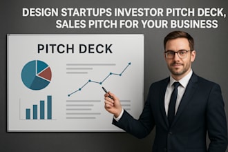 design startups investor pitch deck, sales pitch for your business