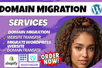 migrate or transfer your website to a new domain or hosting within 24h