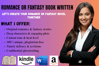 ghostwrite your steamy romance or fantasy book