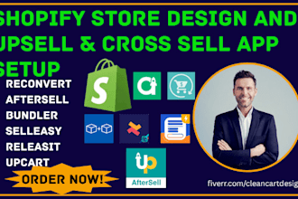 setup shopify upsell and cross sell reconvert aftersell releasit bundler upcart