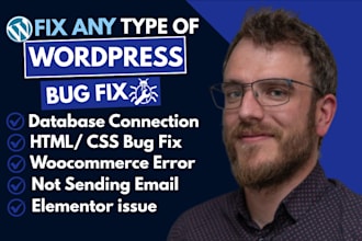 fix wordpress issues, woocommerce error,  bug fix, or elementor critical error