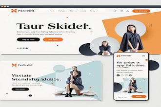 design website banner, web slider, shopify banner, website header and hero image
