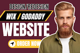 develop wix website design wix website redesign wix website web com godaddy SEO