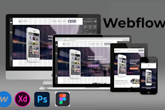 design modern figma to webflow, webflow website with cms animation, webflow SEO