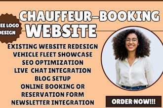 design chauffeur website car rental website taxi booking limousine website