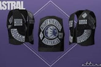 make fivem clothing fivem eup mc kuttes biker vest police clothing shoes patches