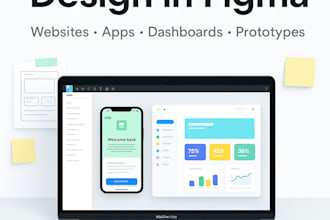 design modern UI UX for website, website mockup or mobile app in figma