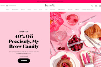 design cosmetics website skincare website makeup shopify store makeup spa store
