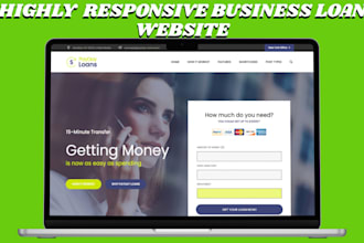 build a business loan website mortgage website mca website payday loan website