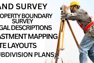 create a detailed land survey or boundary map for your property