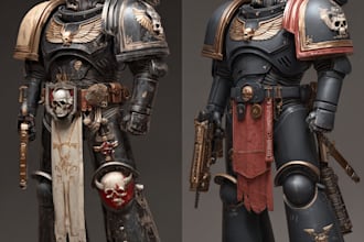 draw a warhammer 40k person and animal