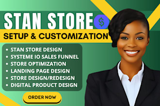 design your stan store whop systeme io kajabi or tiktok shop setup