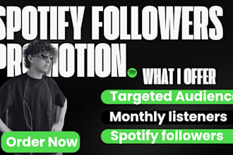 do organic promotion for spotify to increase spotify followers monthly listeners