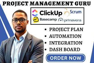 setup basecamp primevera automation scrum project management va clickup zapier