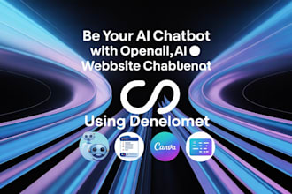 be your ai  chatbot with openail,ai website chatbot development using  canva