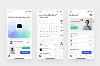 develop ai doctor app, ai health care app, appointment booking app, patient app