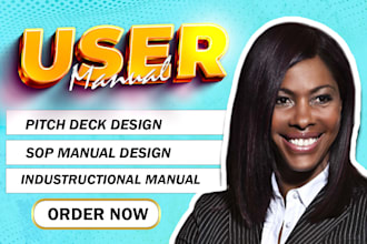 design user training manual workbook sops pdf pitch deck instructional booklet