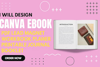 canva ebook, PDF lead magnet, workbook, planner, printable journal, booklet