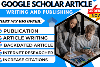 write and publish article in a peer reviewed index google scholar journal
