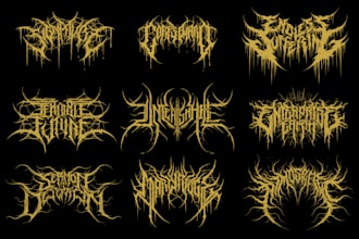 design a deathcore,death metal and brutal logo